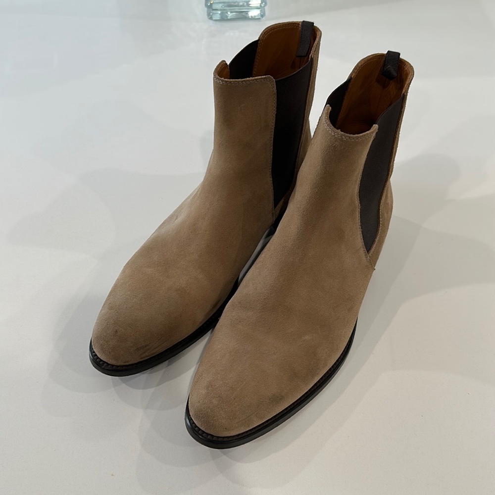 ORO LOS ANGELES MEN BOOTS TAUPE SIZE 10